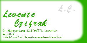 levente czifrak business card